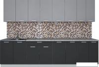 Кухня Интерлиния Мила Лайт 3.0 (серебро/антрацит)