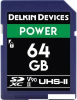 Карта памяти Delkin Devices SDXC Power UHS-II 64GB