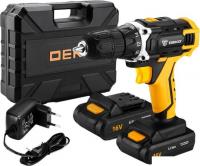 Дрель-шуруповерт Deko DKCD16FU-Li 063-4099 (с 2-мя АКБ, кейс, набор оснастки)