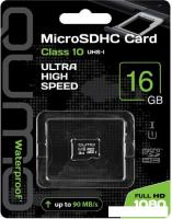 Карта памяти QUMO microSDHC QM16GMICSDHC10U1NA 16GB