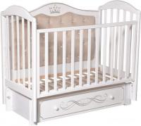 Классическая детская кроватка Антел Anita 999 с мягкой стенкой (белый)