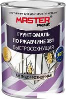 Грунт-эмаль Master Prime По ржавчине 3 в 1 быстросохнущая 2 л (белый)
