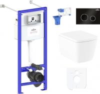 Унитаз Lavinia Boho Relfix Aveo Rimless 7 в 1 87050212 (черный пластик)