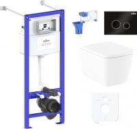 Унитаз Lavinia Boho Relfix Aveo Rimless 7 в 1 87050216 (черное стекло)