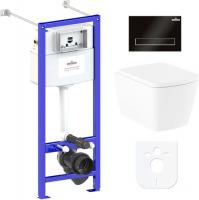 Унитаз Lavinia Boho Relfix Aveo Rimless 6 в 1 77050208 (черный пластик)