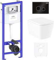 Унитаз Lavinia Boho Relfix Aveo Rimless 6 в 1 77040132 (черное стекло)