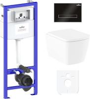 Унитаз Lavinia Boho Relfix Aveo Rimless 6 в 1 77040130 (черное стекло)