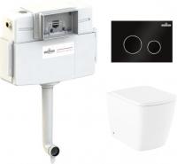 Унитаз Lavinia Boho Relfix Aveo Rimless 4 в 1 77060260 (черный пластик)