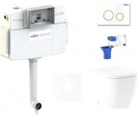 Унитаз Lavinia Boho Relfix One 5 в 1 87551030 (белый/золотистый пластик)