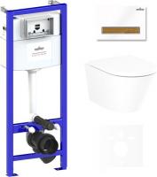 Унитаз Lavinia Boho Relfix Biore Compacto Rimless 6 в 1 75110142 (белый пластик)