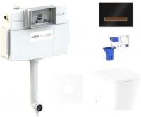 Унитаз Lavinia Boho Relfix Aveo Rimless 5 в 1 87551076 (черный/темное дерево стекло)