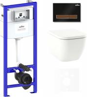 Унитаз Lavinia Boho Relfix One Compacto 6 в 1 75110073 (черный пластик)