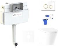 Унитаз Lavinia Boho Relfix Biore 5 в 1 87551047 (белый/золотистый пластик)