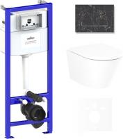 Унитаз Lavinia Boho Relfix Biore Rimless 6 в 1 75110184 (greek black иск. камень)