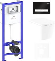 Унитаз Lavinia Boho Relfix Aveo Rimless 6 в 1 75110242 (черный/белый пластик)