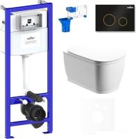 Унитаз Lavinia Boho Relfix Bell Pro Rimless 7 в 1 75110029 (черный пластик)