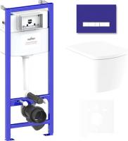 Унитаз Lavinia Boho Relfix Aveo Rimless 6 в 1 75110241 (фиолетовый стекло)