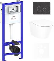 Унитаз Lavinia Boho Relfix Biore Rimless 6 в 1 75110185 (greek black иск. камень)