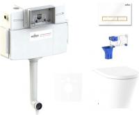 Унитаз Lavinia Boho Relfix Biore 5 в 1 87551045 (белый/золотистый пластик)