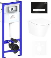 Унитаз Lavinia Boho Relfix Biore Rimless 6 в 1 75110174 (черный/белый пластик)