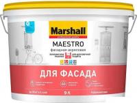 Краска Marshall Maestro Фасадная BW 9 л (глубокоматовый белый)