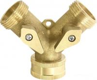 Разветвитель Palisad двухканальный внешняя и внутренняя резьба 3/4 66523