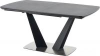 Кухонный стол Halmar Fangor 160-220/90 (темно-серый/черный)