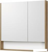 Акватон Шкаф с зеркалом Сканди 90 1A252302SDZ90 (белый/дуб рустикальный)