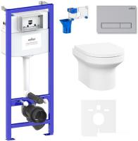 Унитаз Lavinia Boho Relfix Grance Hill Rimless 7 в 1 87561032 (матовый хром пластик)