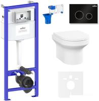 Унитаз Lavinia Boho Relfix Grance Hill Rimless 7 в 1 87561037 (черный пластик)