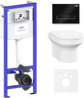 Унитаз Lavinia Boho Relfix Grance Hill Rimless 6 в 1 87561010 (черное стекло)