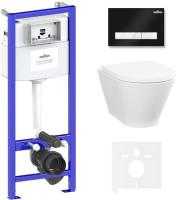 Унитаз Lavinia Boho Relfix Elegant Rimless 6 в 1 87561074 (черный/белый пластик)