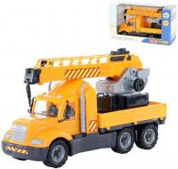 Игрушечный транспорт Полесье Майк автомобиль-кран с поворотной платформой 61966