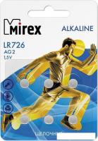 Батарейки Mirex LR726 (AG2) блистер 6 шт. 23702-LR726-E6