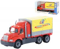 Игрушечный транспорт Полесье Майк автомобиль бортовой тентовый 55552