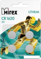 Батарейки Mirex CR1620 литиевая блистер 4 шт. 23702-CR1620-E4