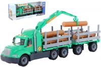 Игрушечный транспорт Полесье Майк автомобиль-лесовоз с прицепом 55668