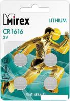 Батарейки Mirex CR1616 литиевая блистер 4 шт. 23702-CR1616-E4