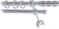 Карнизы для штор Lm Decor Жезл (хром, витая, 1.6м 16мм, 2 ряда)