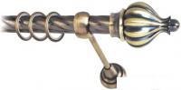 Карнизы для штор Lm Decor Купол (антик, витая, 2м 25мм, 1 ряд)