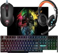Клавиатура + мышь с ковриком + наушники Defender Singularity MKP-118