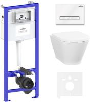 Унитаз Lavinia Boho Relfix Elegant Rimless 6 в 1 87561067 (белое стекло)