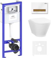 Унитаз Lavinia Boho Relfix Elegant Rimless 6 в 1 87561076 (белый/дерево пластик)