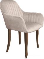 Стул с подлокотниками Sheffilton SHT-ST38-1/S122 (лунный мрамор/темный орех/черный муар)