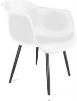 Стул с подлокотниками Sheffilton SHT-ST31/S95-1 (белый/черный муар)