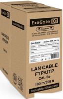 Кабель ExeGate FUTP4-C5e-CCA-S24-IN-PVC-GY-100 FTP