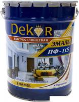 Эмаль Dekor ПФ-115 глянцевая (белый, 20 кг)