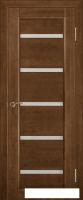 Межкомнатная дверь Юркас Вега ЧО 5 80x200 (темный орех, стекло мателюкс матовое)