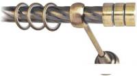 Карнизы для штор Lm Decor Цилиндр (антик, витая, 2м 25мм, 1 ряд)