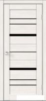 Межкомнатная дверь Velldoris Eco Flex City 2 60x200 (дуб бьянко/стекло лакобель черное)